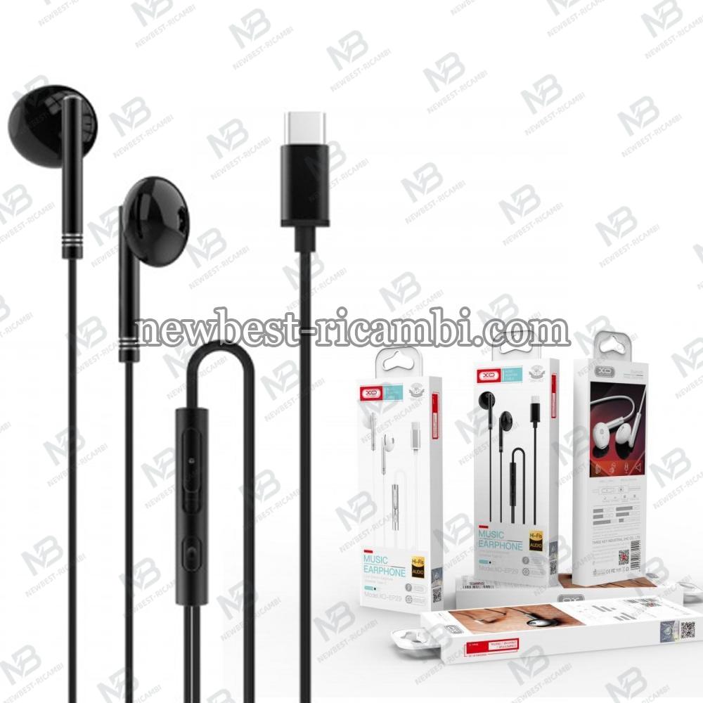 XO HF Type-C Samsung Compatible Black- EP29 In Blister