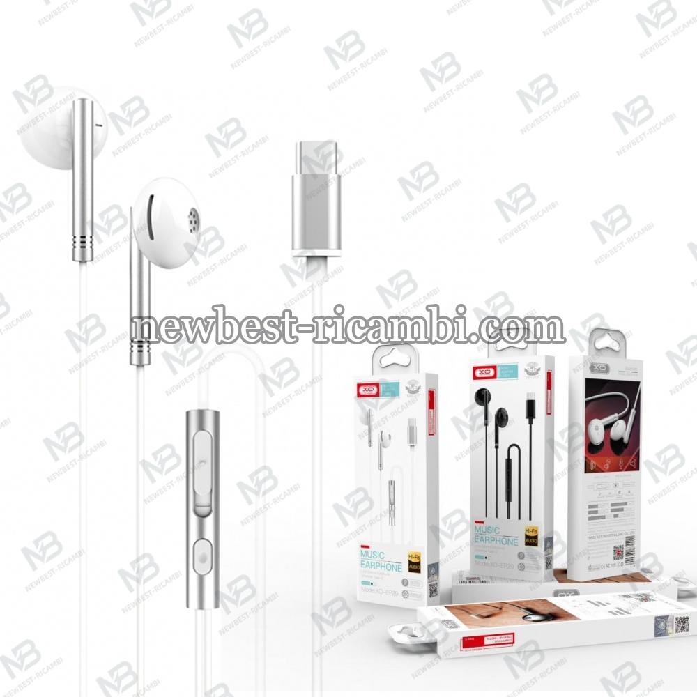 XO HF Type-C Samsung compatible White - EP29