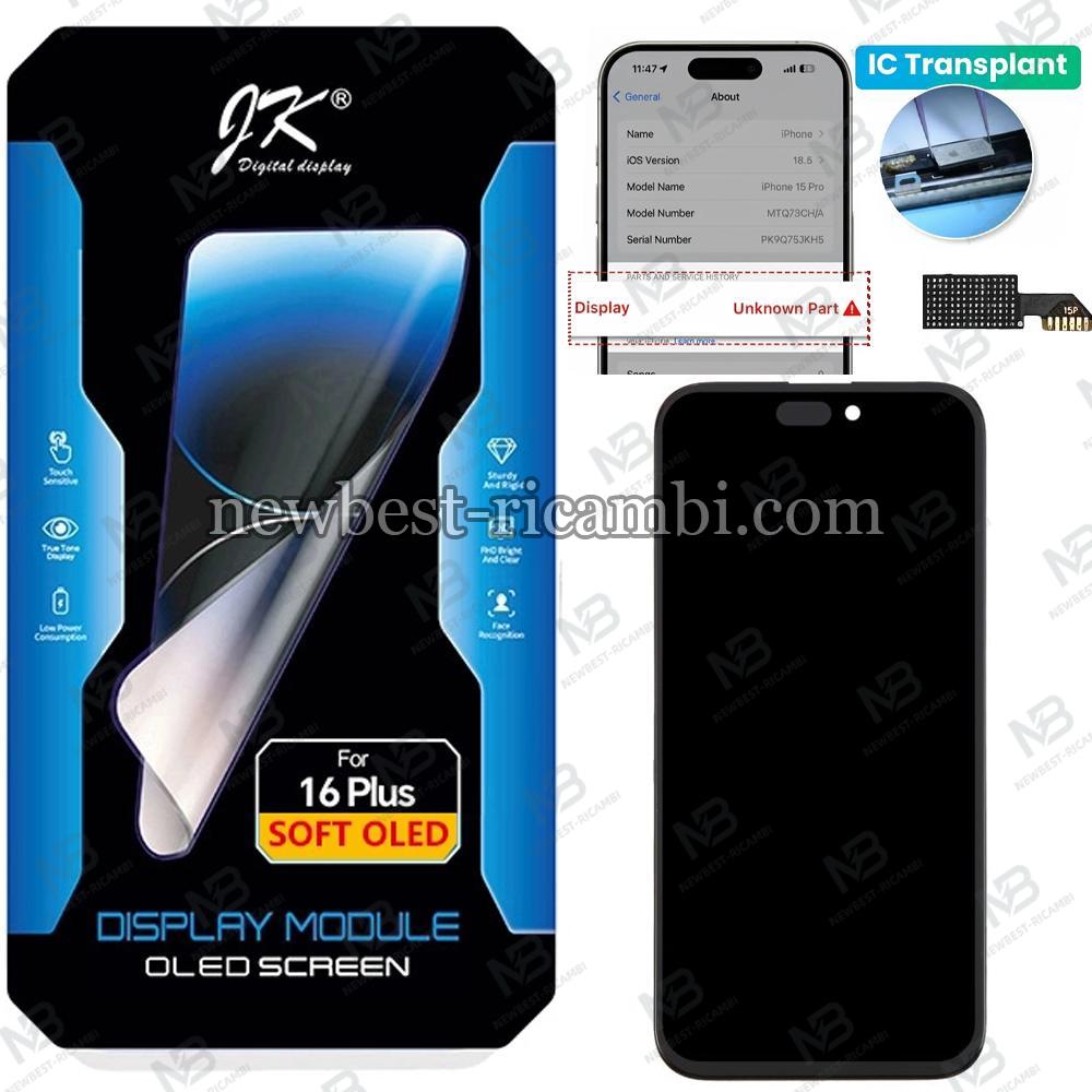 iPhone 16 Plus Touch + Lcd + Frame JK Oled Soft Removable IC