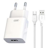 XO 220V 12W USB-A Cable A-Micro white - L99 In Blister