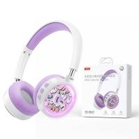 XO HF Bluetooth Overear Cartoon Kids Purple - BE57 In Blister