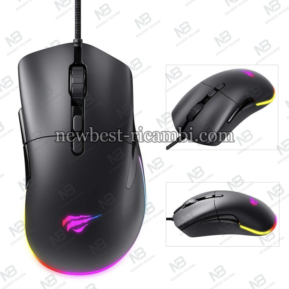 Wired Gaming Mouse HAVIT MS954 800DPI - 12000DPI 1.6m Black in Blister