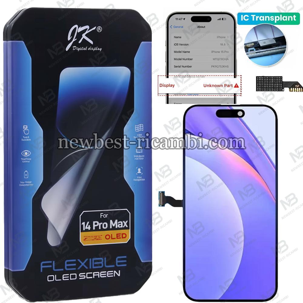 iPhone 14 Pro Max Touch + Lcd + Frame JK Oled Soft Removable IC