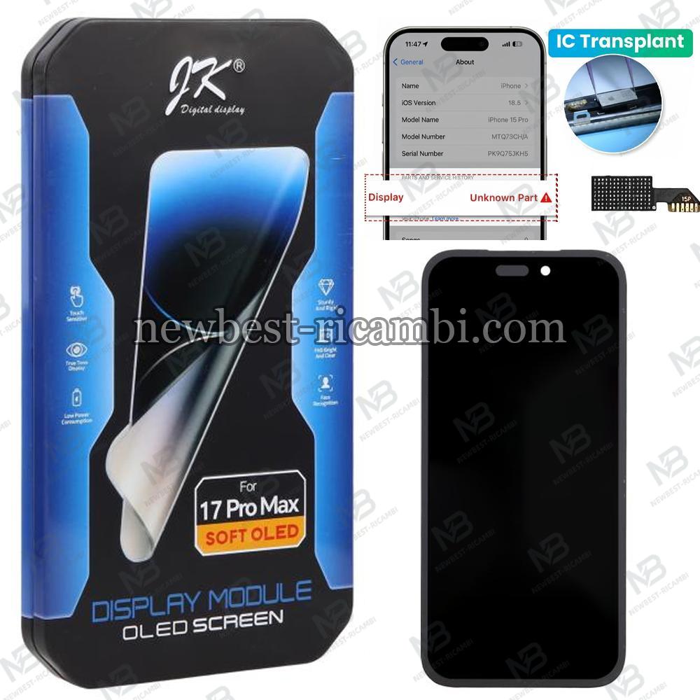 iPhone 17 Pro Max Touch + Lcd + Frame JK Oled Soft Removable IC