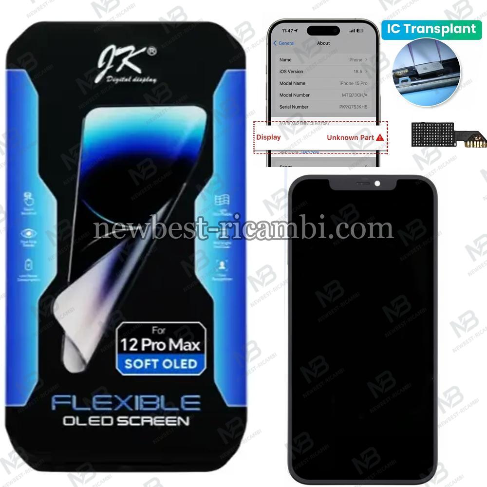 iPhone 12 Pro Max Touch + Lcd + Frame JK Oled Soft Removable IC