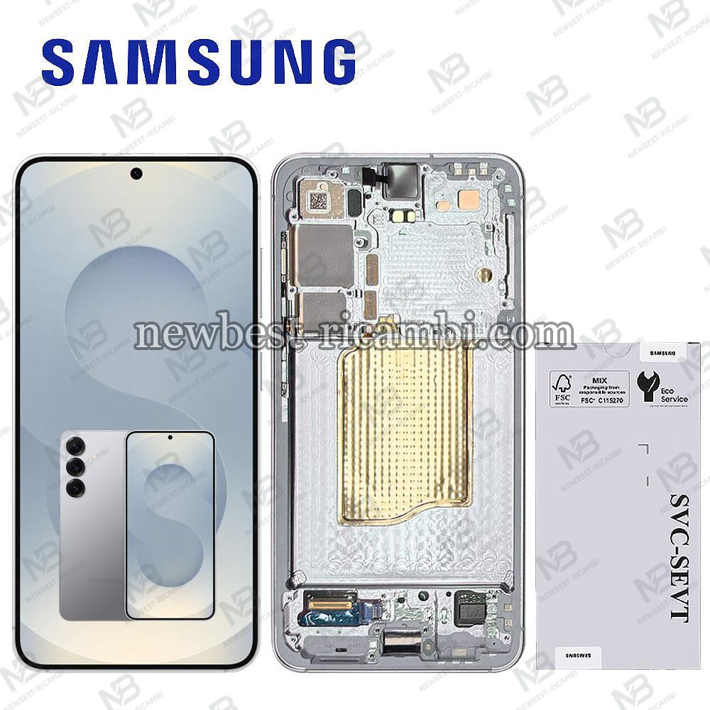 Samsung Galaxy S25 S931 Touch + Lcd + Frame Light Gray Assembled Service Pack