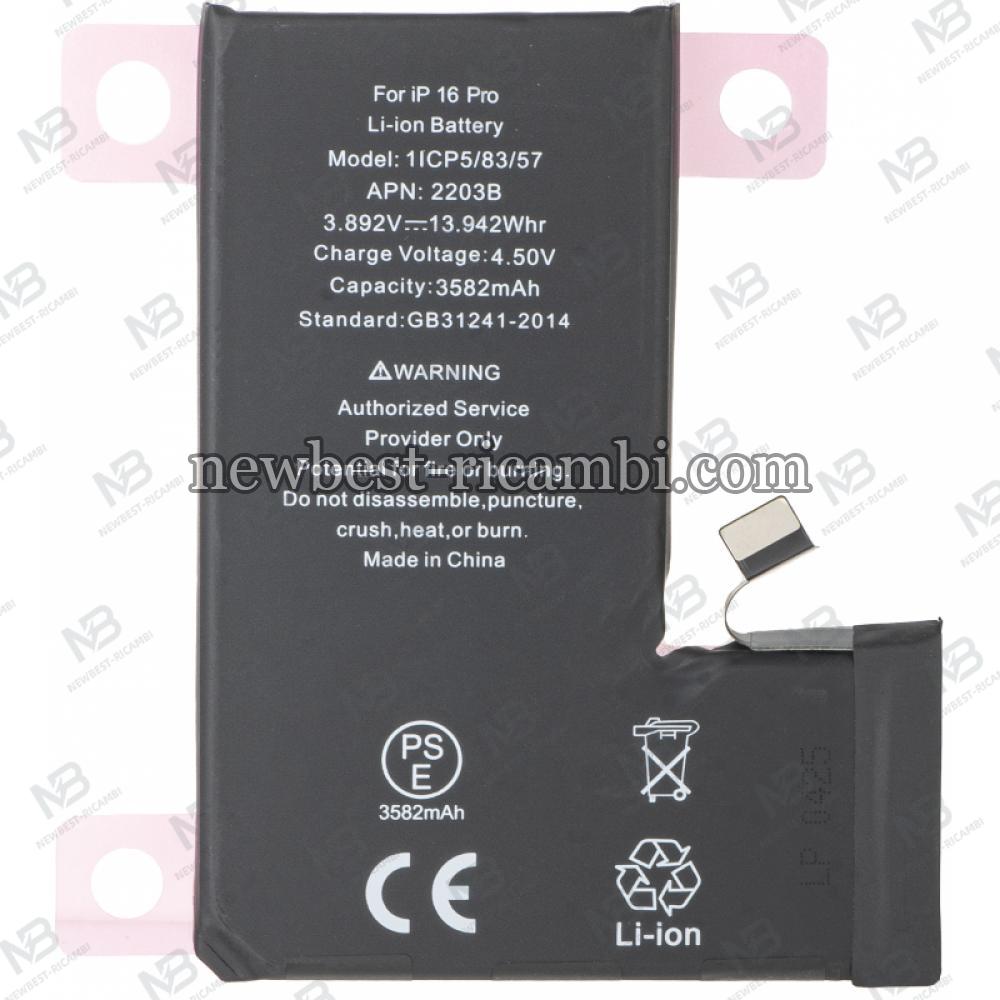 Battery for Apple iPhone 16 Pro 3582mAh Capacity