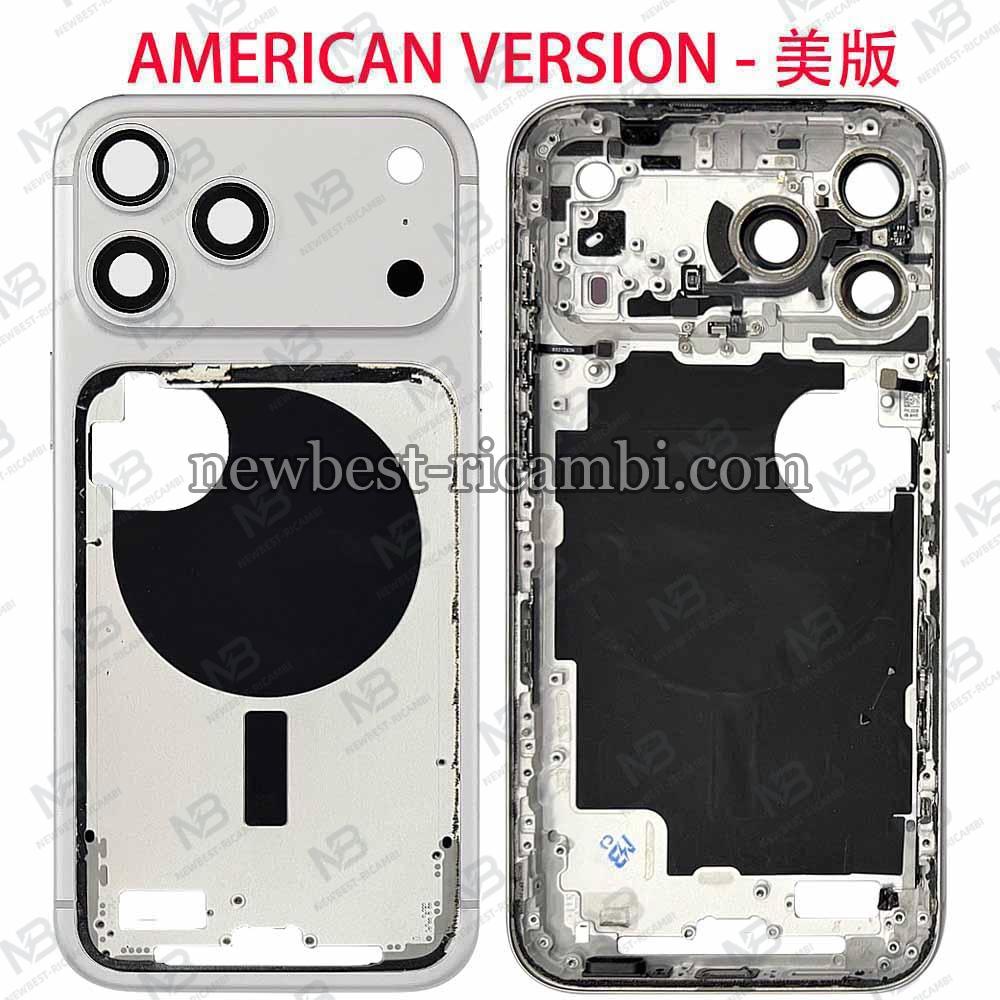 iPhone  17 Pro Max Middle Frame + Side Key Silver USA Version Disassembled Grade A Original