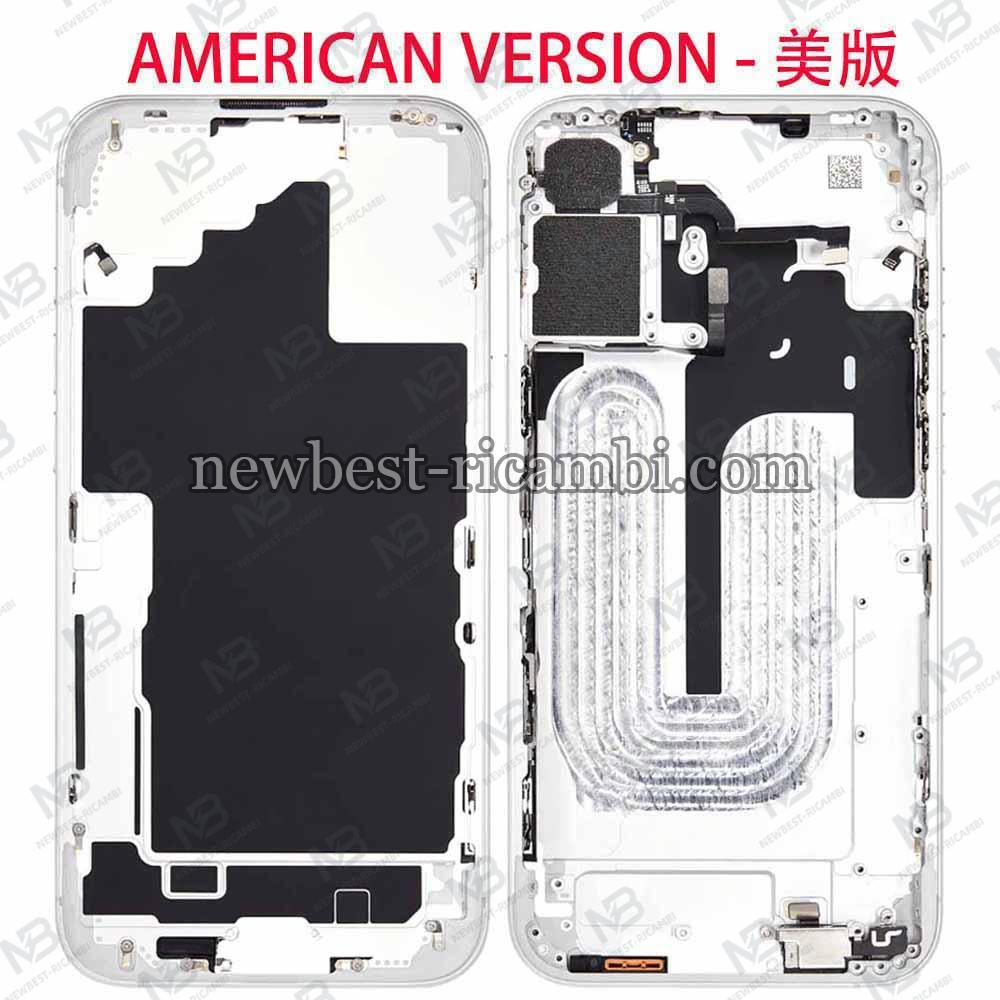 iPhone 16 Plus Middle Frame + Side Key Silver USA Version Disassembled Grade A Original