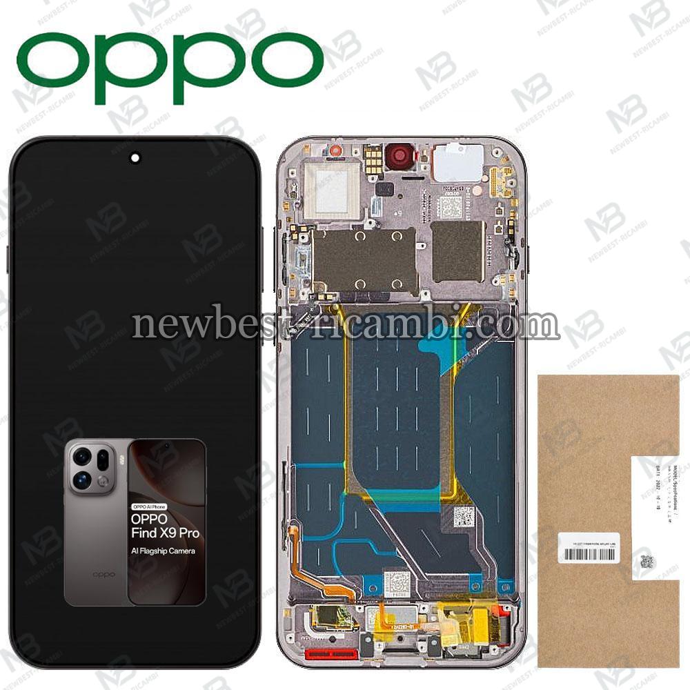 Oppo Find X9 Pro 5G (CPH2791/PLG110) Touch + Lcd + Frame Black /Titanium Charcoal Service Pack