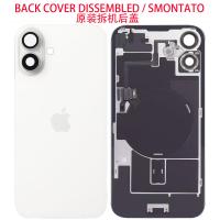 iPhone 16 Plus Back Cover + Wireless Charge + Flex Flashlight Silver / White Disassembled Grade A Original