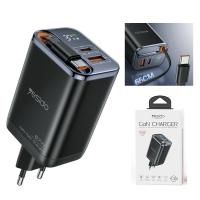 Wall Charger Yesido YC100 Display 67W 3.35A 1 x USB-A - 1 x USB-C with USB-C Cable Black in Blister