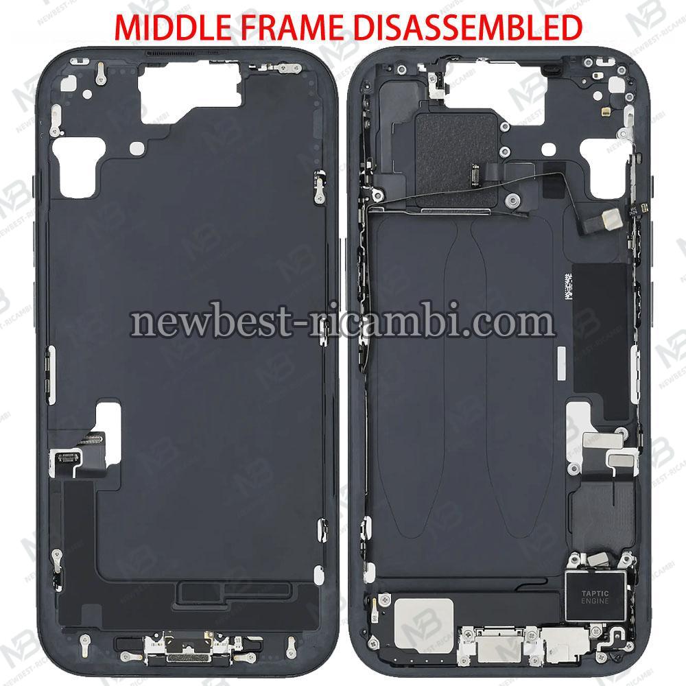 iPhone 15 Middle Frame + Side Key + Full Flex Dissembled Black Grade A Original