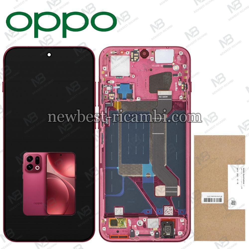 Oppo Find X9 5G (CPH2797) Touch + Lcd + Frame Velvet Red Service Pack