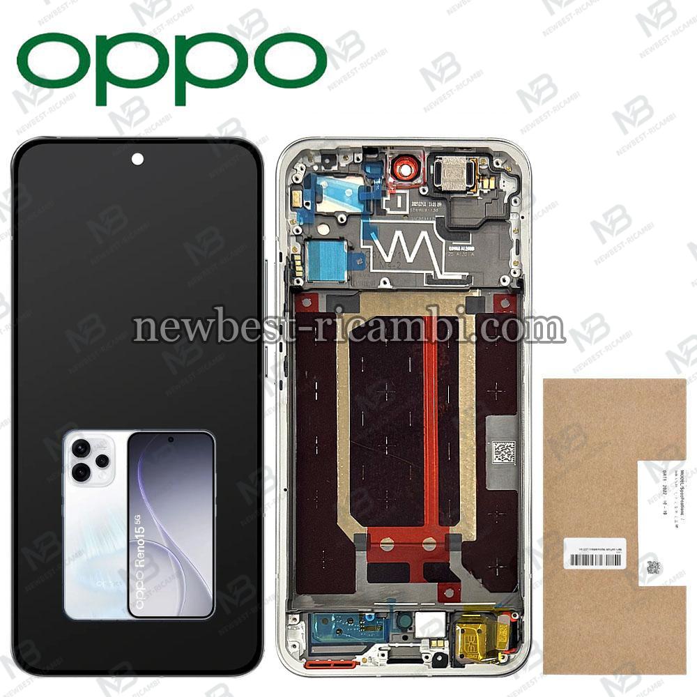 Oppo Reno 15 5G (CPH2825) Touch + Lcd + Frame White Service Pack