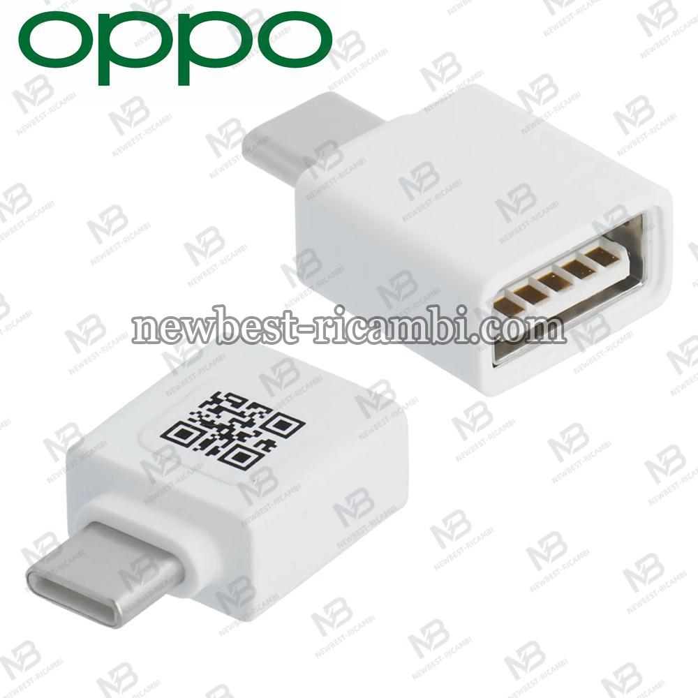 OPPO adaptor USB-USB C white bulk