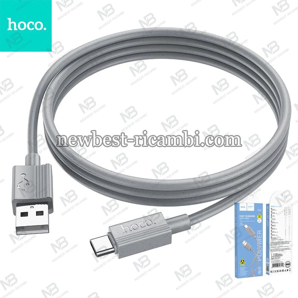 Cable USB A to USB C Hoco 3A 1 m X107 gray In Blister