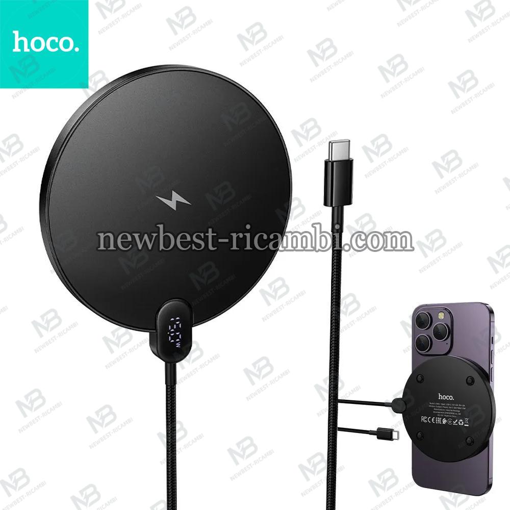 Wireless charger Hoco 15W with cable USB C and digital display CW62 black In Blister