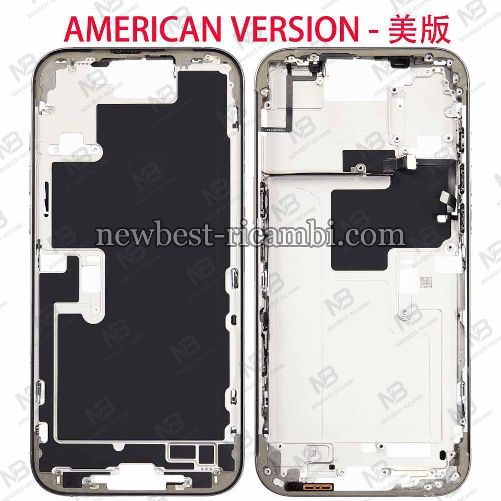 iPhone 16 Pro Max Middle Frame + Side Key Natural Titanium USA Version Disassembled Grade A Original