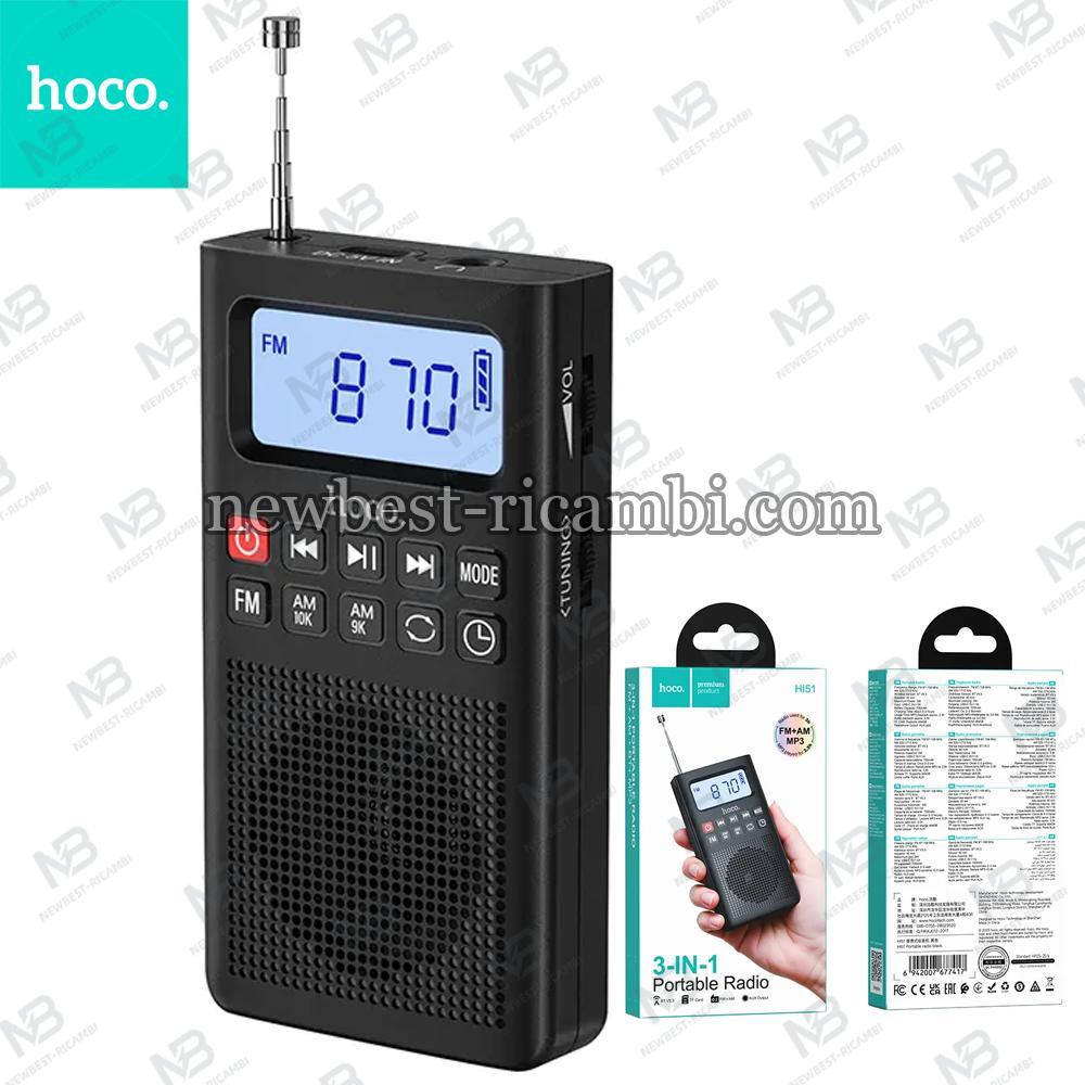 Portable radio Hoco HI51 black In Blister