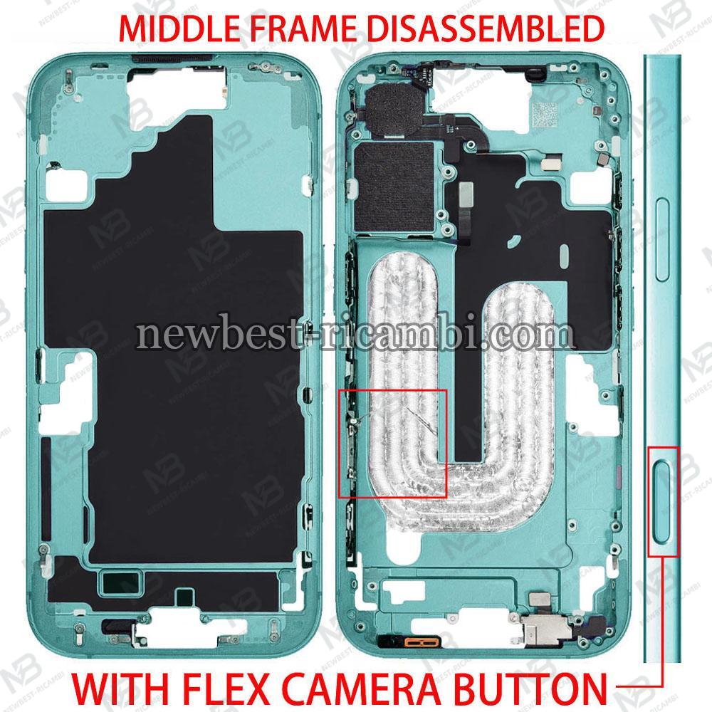 iPhone 16 Middle Frame + Side Key + Flex Green Disassembled Grade A Original