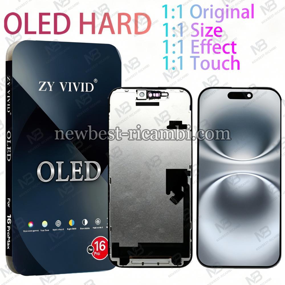 iPhone 16 Pro Touch+Lcd+Frame Black ZY Oled Hard 1:1 Vs Ori COF