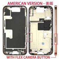 iPhone 16 Pro Middle Frame + Side Key Dissembled Desert Titanium Grade A Original - US Version