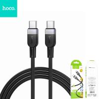 Silicone Cable USB C to USB C Hoco 3A 60W 1 m X109 Black In Blister
