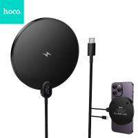 Wireless charger Hoco 15W with cable USB C and digital display CW62 black In Blister