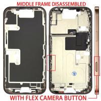 iPhone 16 Pro Middle Frame + Side Key Dissembled Desert Titanium Grade A Original
