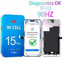 iPhone 15 Pro Touch+Lcd+Frame Black ZY Incell FHD 90HZ COF Diagnosable
